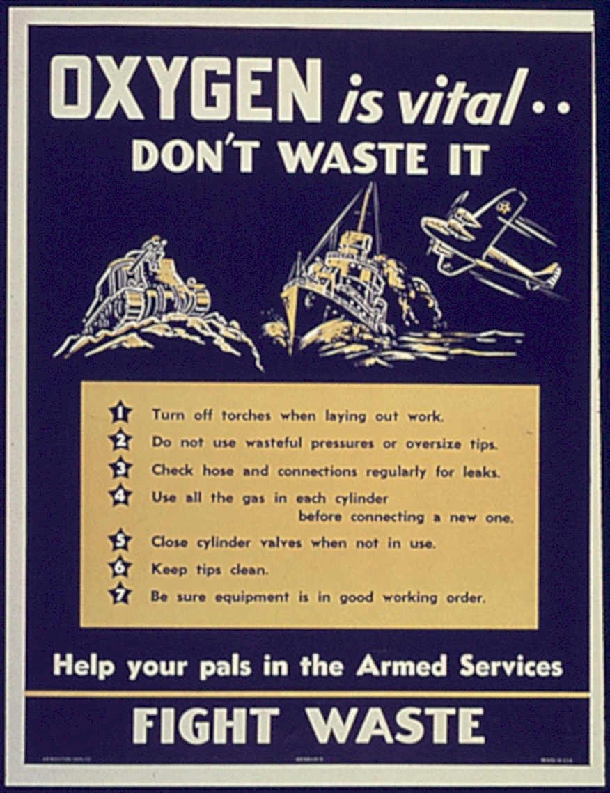 Oxygen Jet Waste Vintage Retro Advert Poster A4 Photo Print