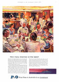 P O Dining 1960s Vintage Retro Advert