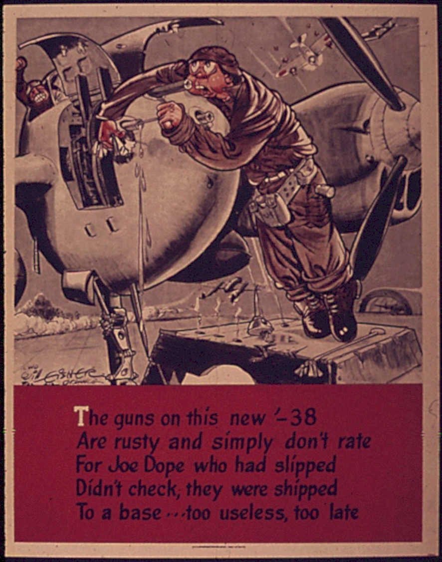 P38 Rusty Guns Vintage Retro Advert Poster A4 Photo Print