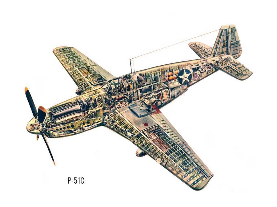 P51C 1536x1152 cutaway A4 Photo Print