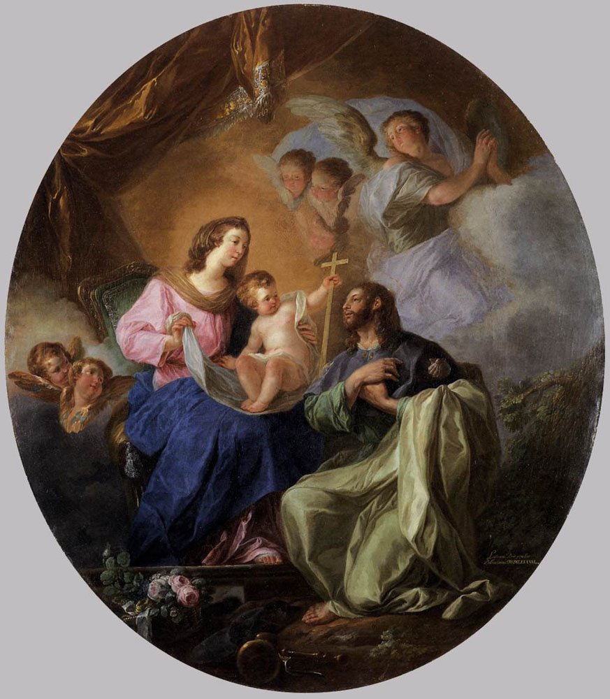 PARET Y ALCAZAR Luis Virgin And Child With St James The Great Art A4 Photo Print