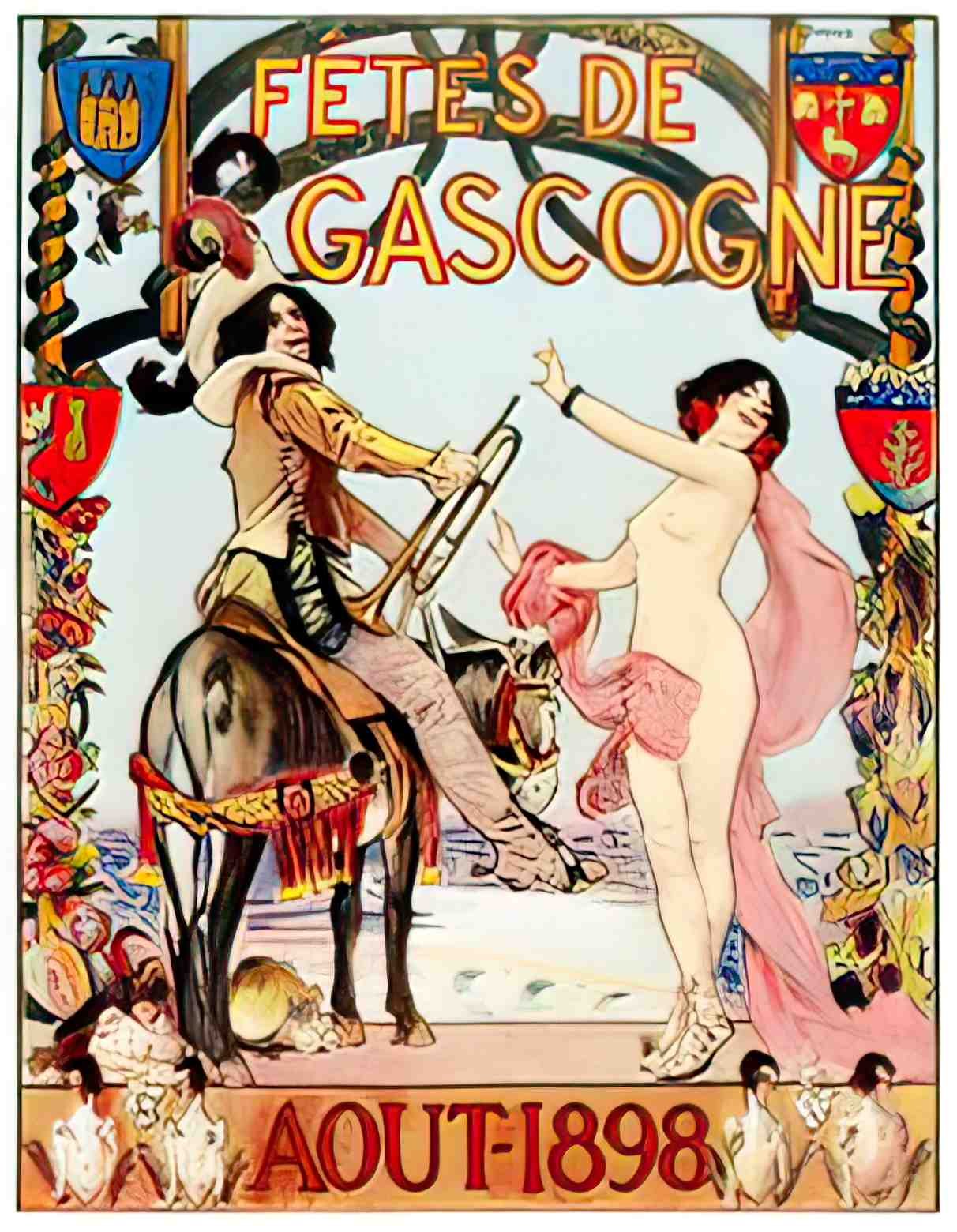 PLFR1061, Fetes De Gascogne Advert A4 Photo Print