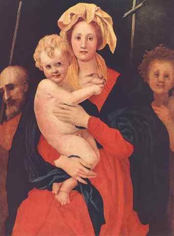 PONTORMO Jacopo Madonna And Child With St Joseph And Saint John The Baptist A4 Photo Print