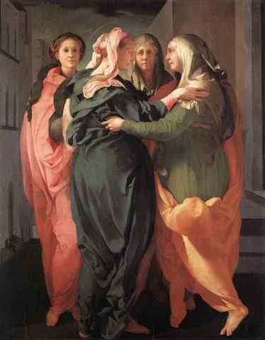 PONTORMO Jacopo Visitation 1528 A4 Photo Print