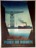 PORT DE ROUEN Vintage Advert A4 Photo Print