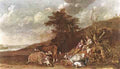 POTTER Paulus Landscape With Shepherdess And Shepherd Playing Flute A4 Photo Print