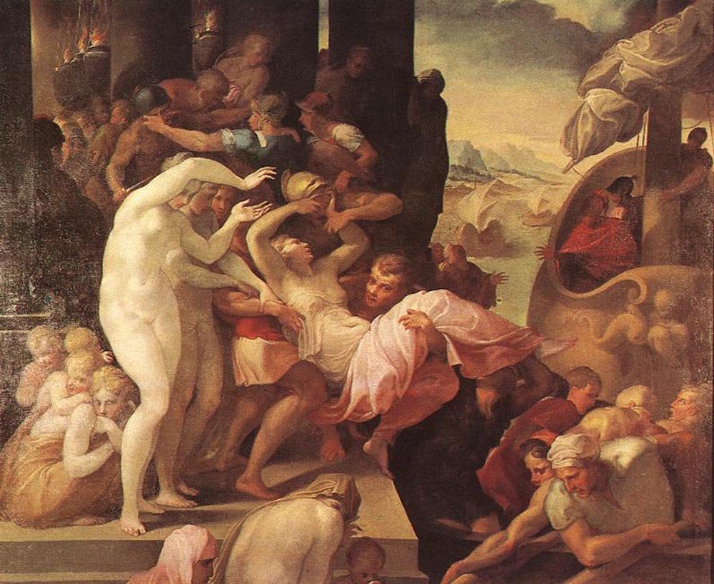 PRIMATICCIO Francesco The Rape Of Helene Art A4 Photo Print