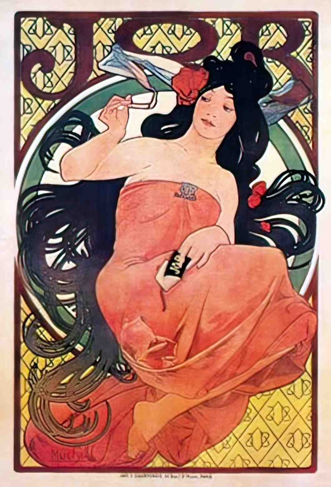 PSAM1003, Mucha, Job, 1898  Advert A4 Photo Print
