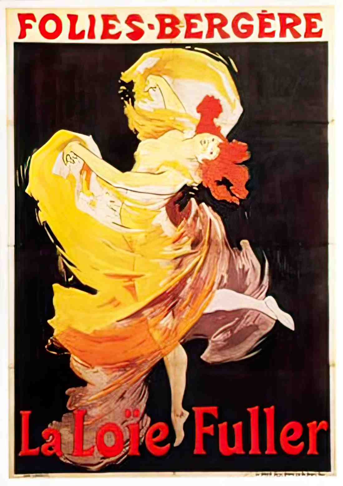 PSJC1009, Cheret, Folies Be Advert A4 Photo Print