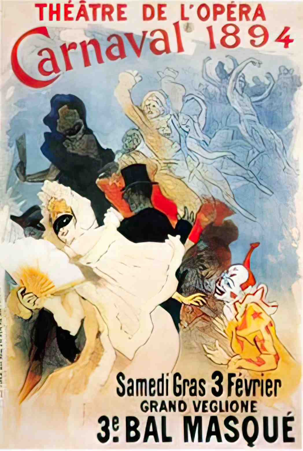 PSJC1012, Cheret, Carnaval  Advert A4 Photo Print