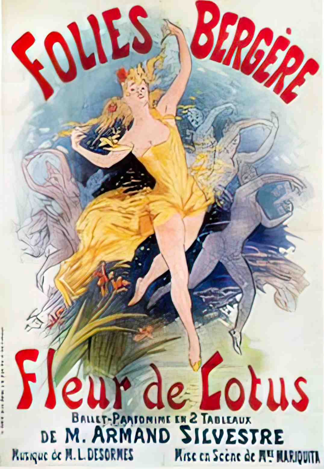 PSJC1013, Cheret, Folies Be Advert A4 Photo Print