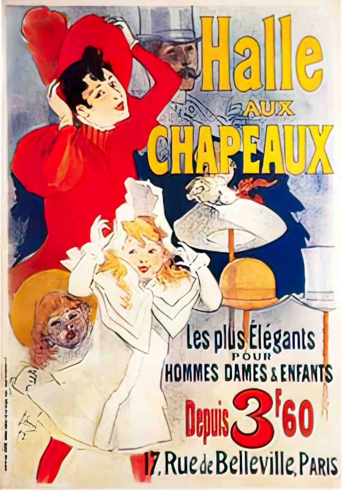 PSJC1015, Cheret, Halle Aux Advert A4 Photo Print