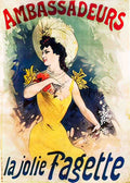 PSJC1019, Cheret, La Jolie  Advert A4 Photo Print