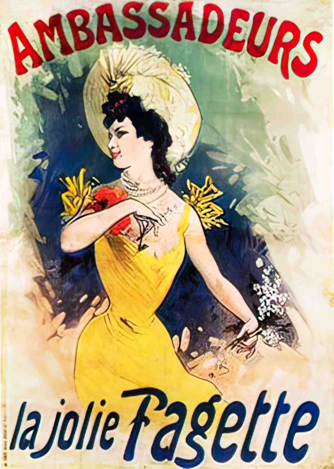 PSJC1019, Cheret, La Jolie  Advert A4 Photo Print