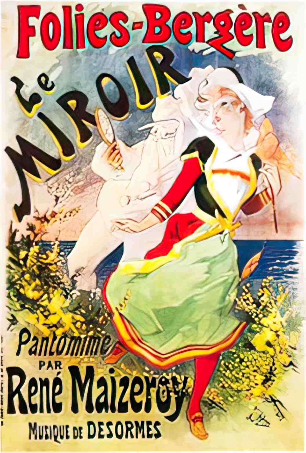 PSJC1025, Cheret, Folies Be Advert A4 Photo Print
