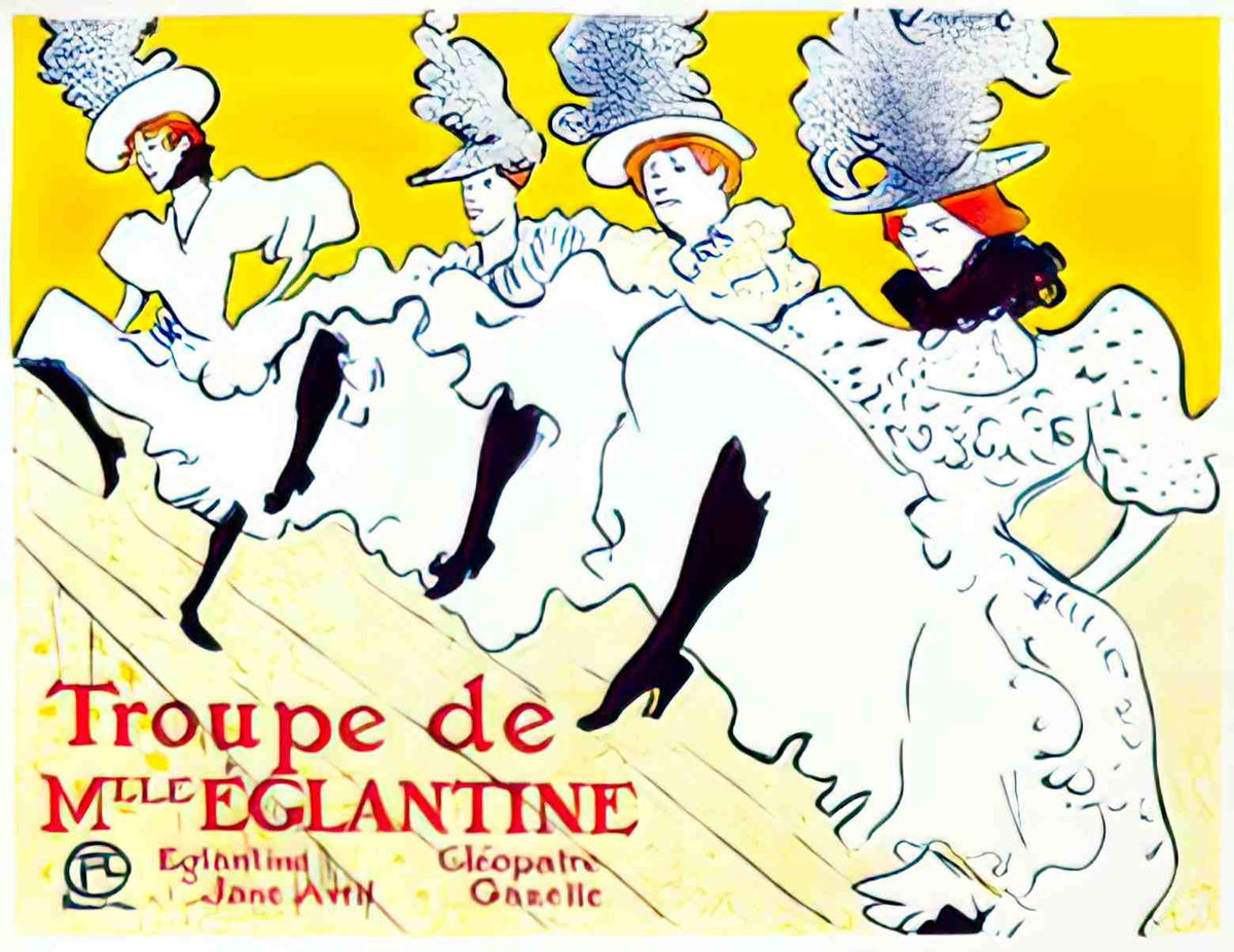 PSTL1023, La Troupe De Mlle Advert A4 Photo Print