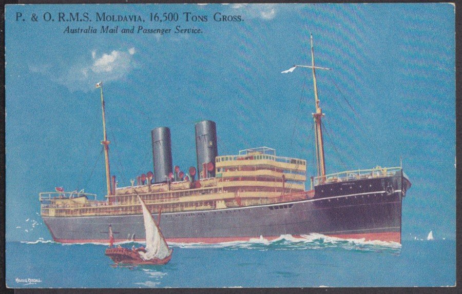 P&O Ss Moldavia Australia Mail & Passenger Service Vintage A4 Photo Print