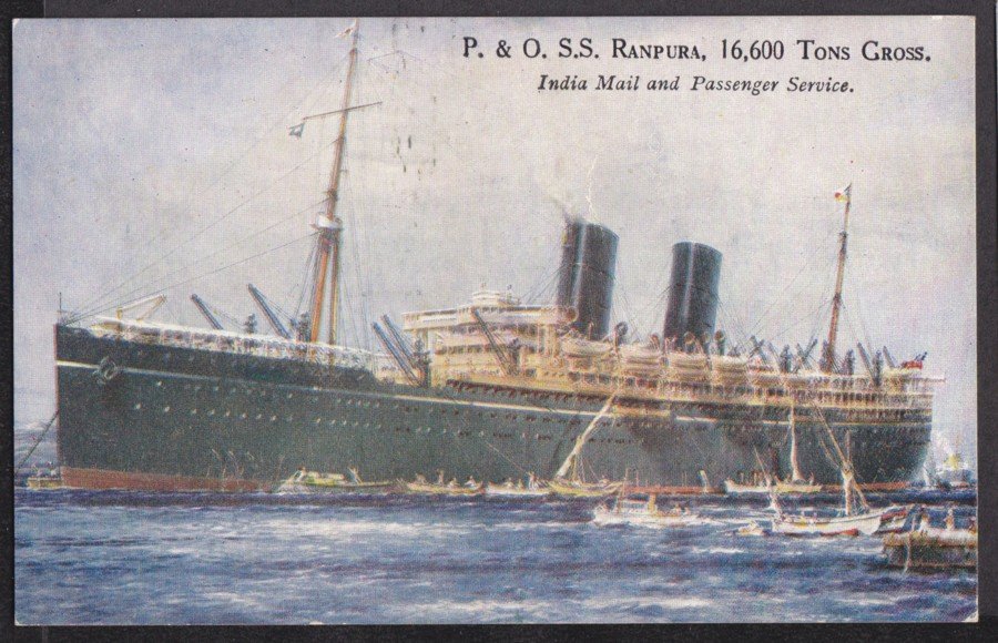 P&O Ss Ranpura India Mail & Passenger Service Vintage A4 Photo Print