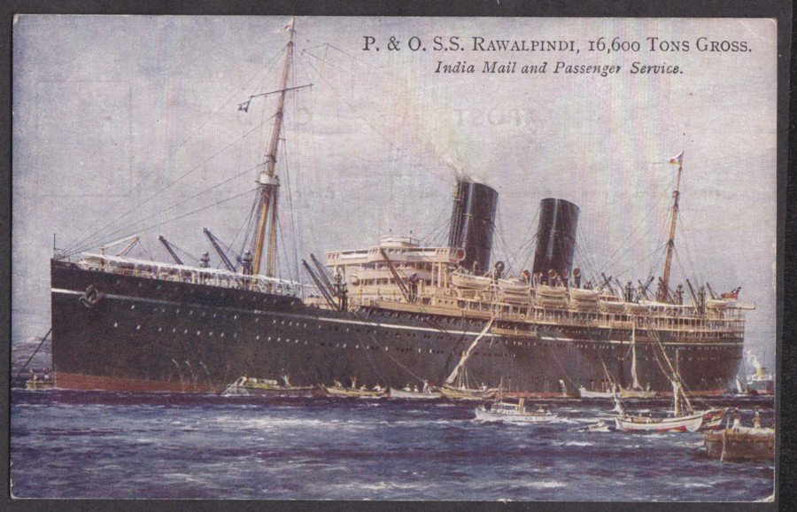 P&O Ss Rawalpindi India Mail & Passenger Service Vintage A4 Photo Print