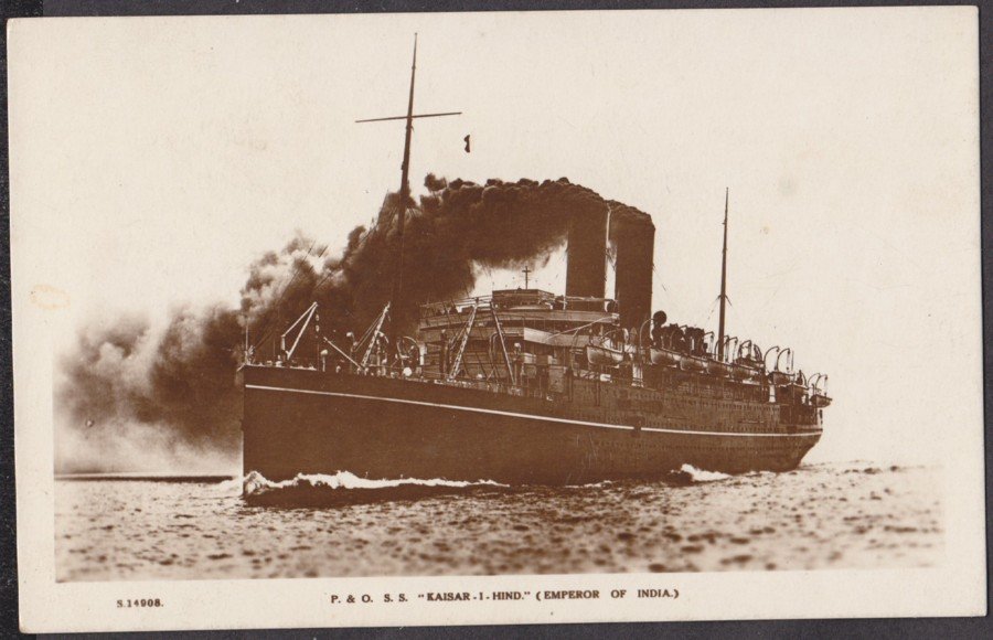 P&O Steam Ship Liner Ss Kaiser I Hind Emperor Of India Vintage A4 Photo Print