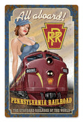 Pa Railroad Locomotive 2 Vintage Retro Advert Ads A4 Photo Print