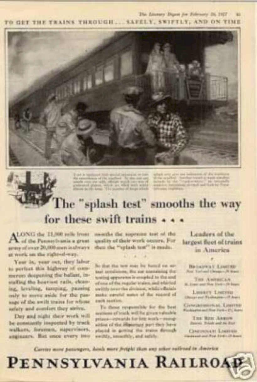 Pa Railroad Train Vintage Retro Advert Ads A4 Photo Print