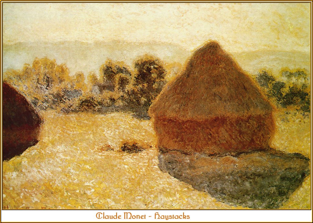 Pa Wfp 2003 12 Monet Haystacks Art A4 Photo Print