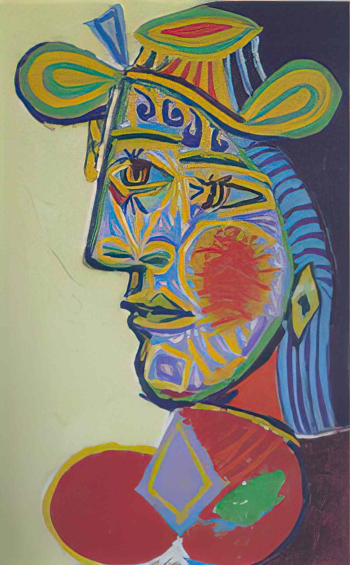 Pablo Picasso buste de femme a la frange Art A4 Photo Print