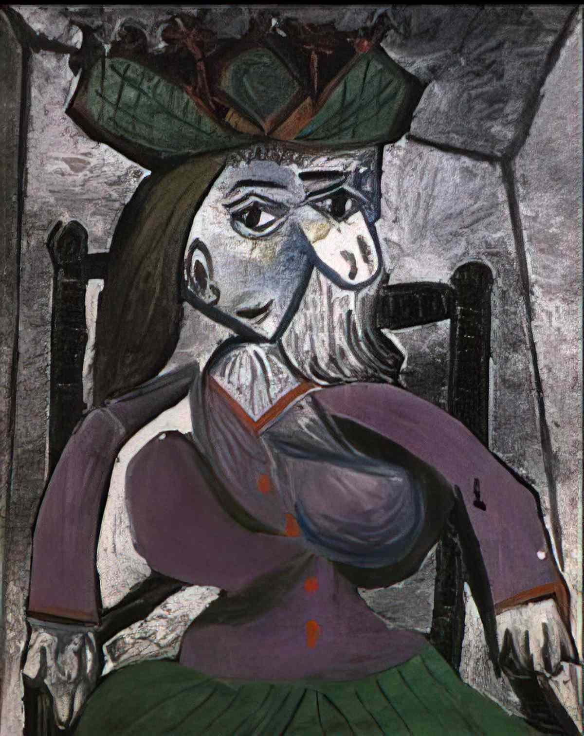 Pablo Picasso buste de femme au chapeau Art A4 Photo Print