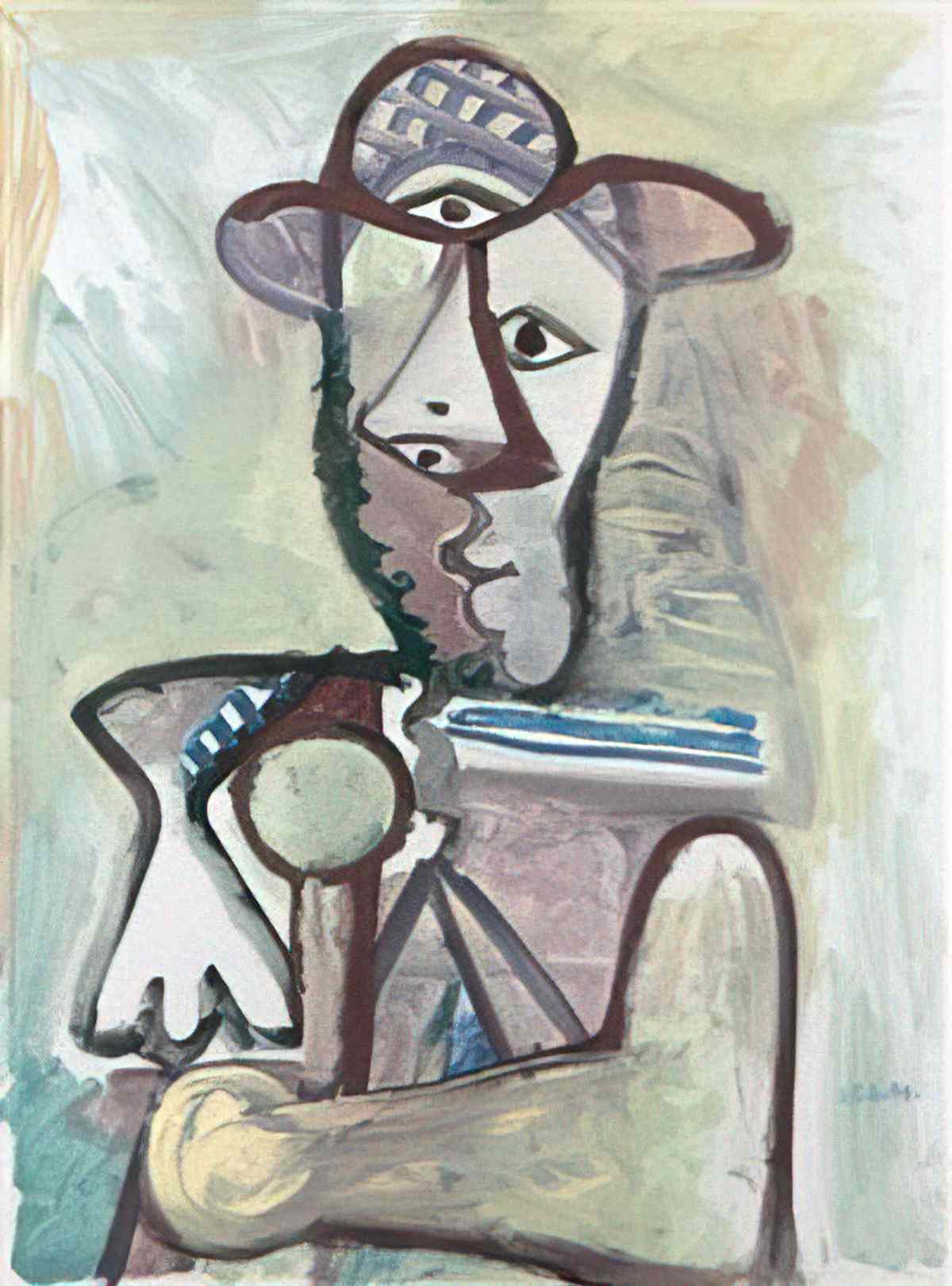 Pablo Picasso buste dhomme (12) Art A4 Photo Print