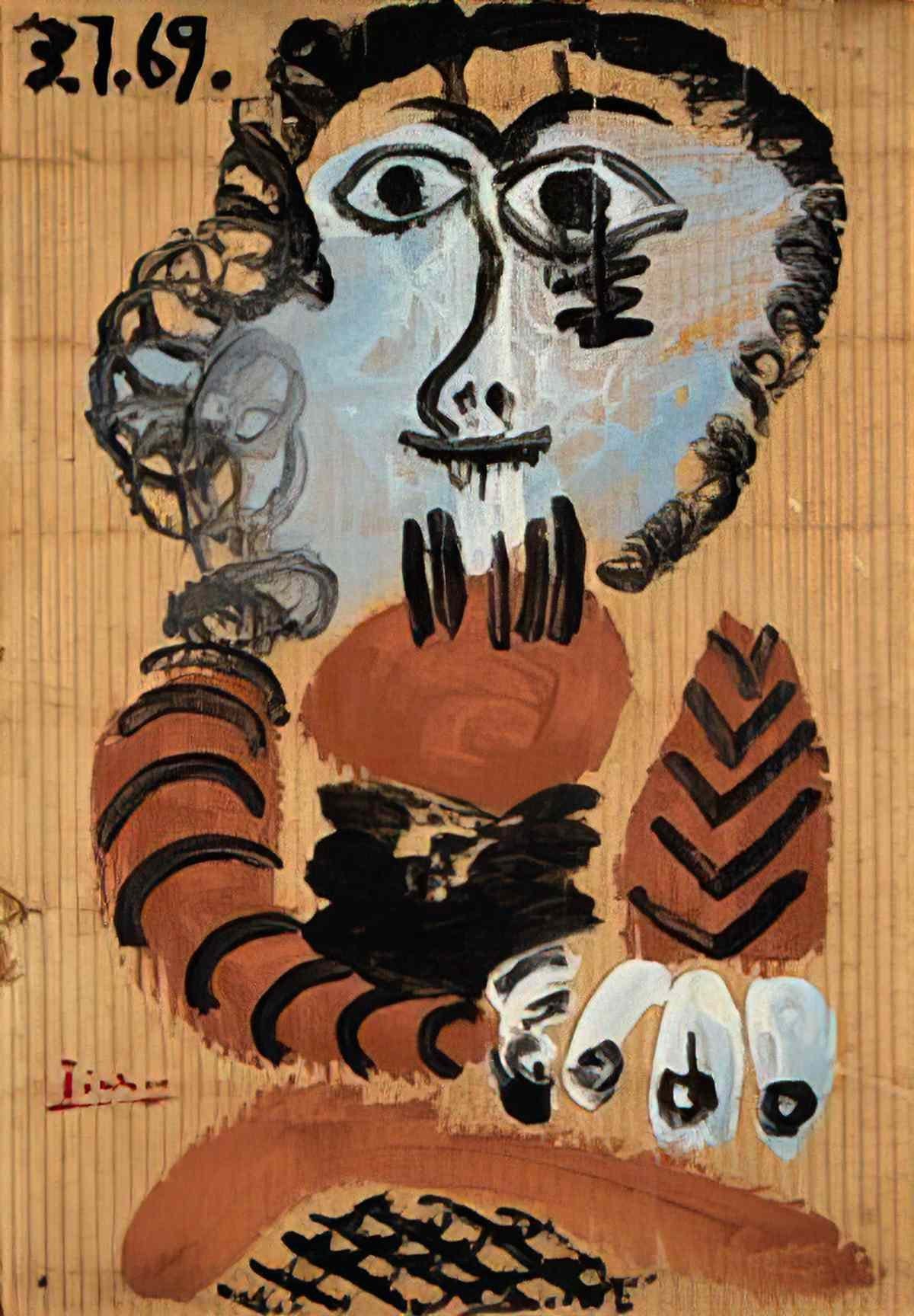 Pablo Picasso buste dhomme (14) Art A4 Photo Print