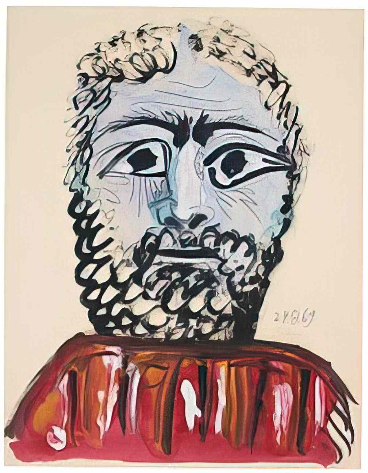 Pablo Picasso buste dhomme (26) Art A4 Photo Print