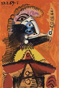 Pablo Picasso buste dhomme a la pipe (1) Art A4 Photo Print