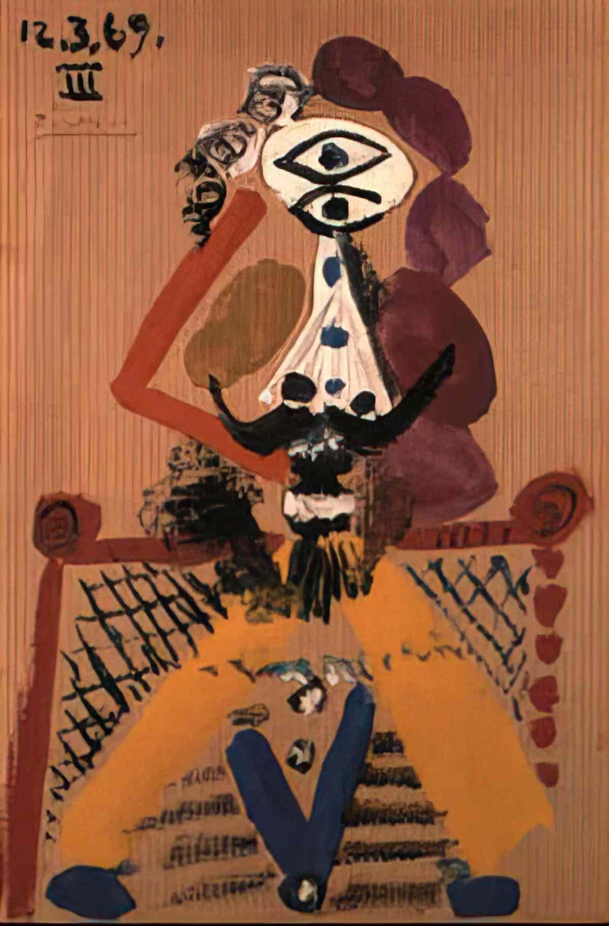 Pablo Picasso buste dhomme assis (2) Art A4 Photo Print
