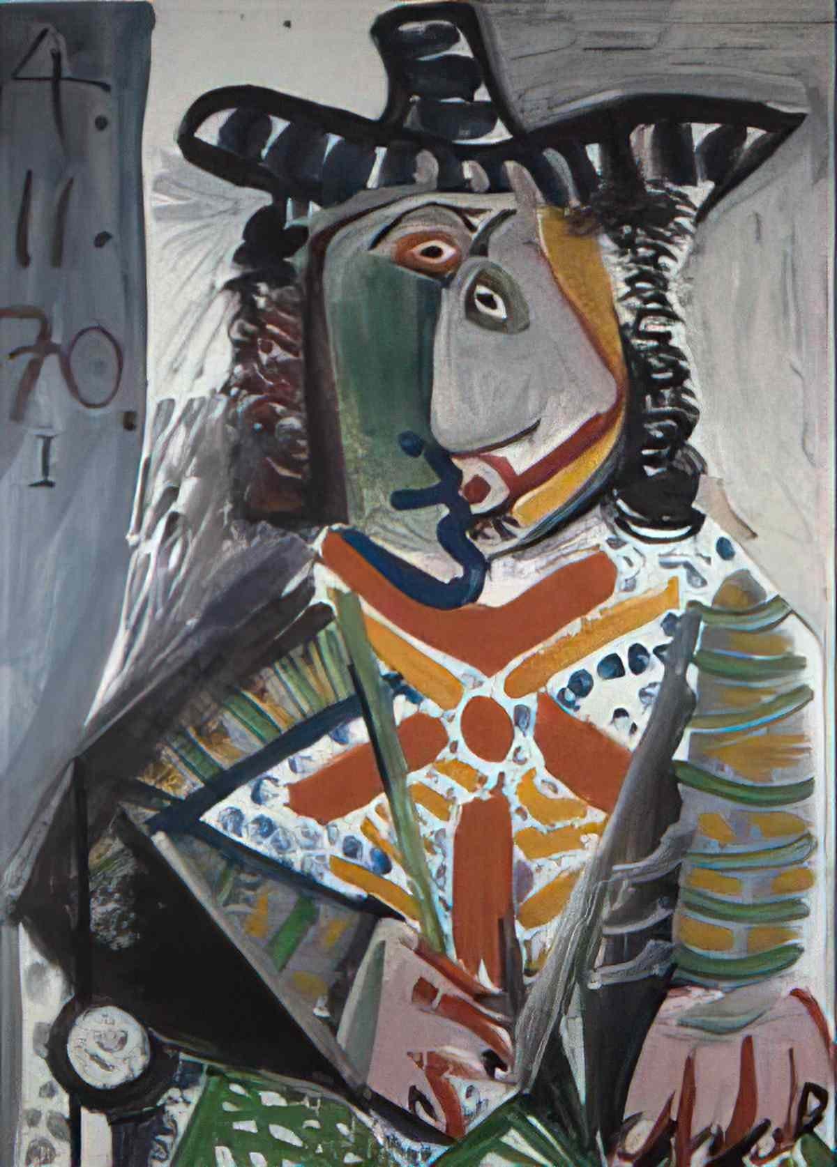 Pablo Picasso buste dhomme au chapeau Art A4 Photo Print