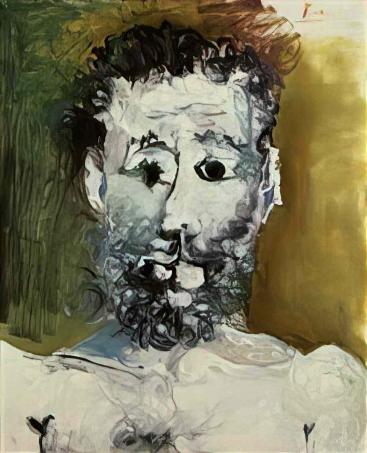 Pablo Picasso buste dhomme barbu Art A4 Photo Print