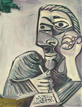 Pablo Picasso buste dhomme ecrivant (autoportrait) Art A4 Photo Print