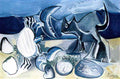Pablo Picasso chat et crabe sur la plage Art A4 Photo Print