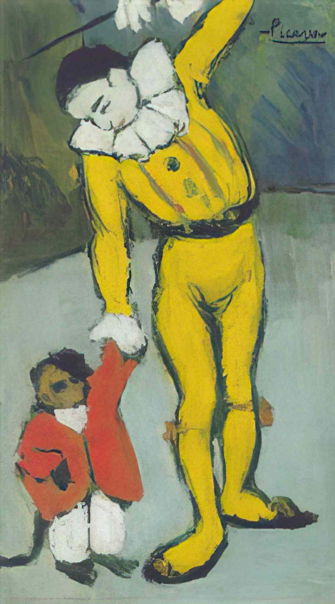 Pablo Picasso clown au singe Art A4 Photo Print