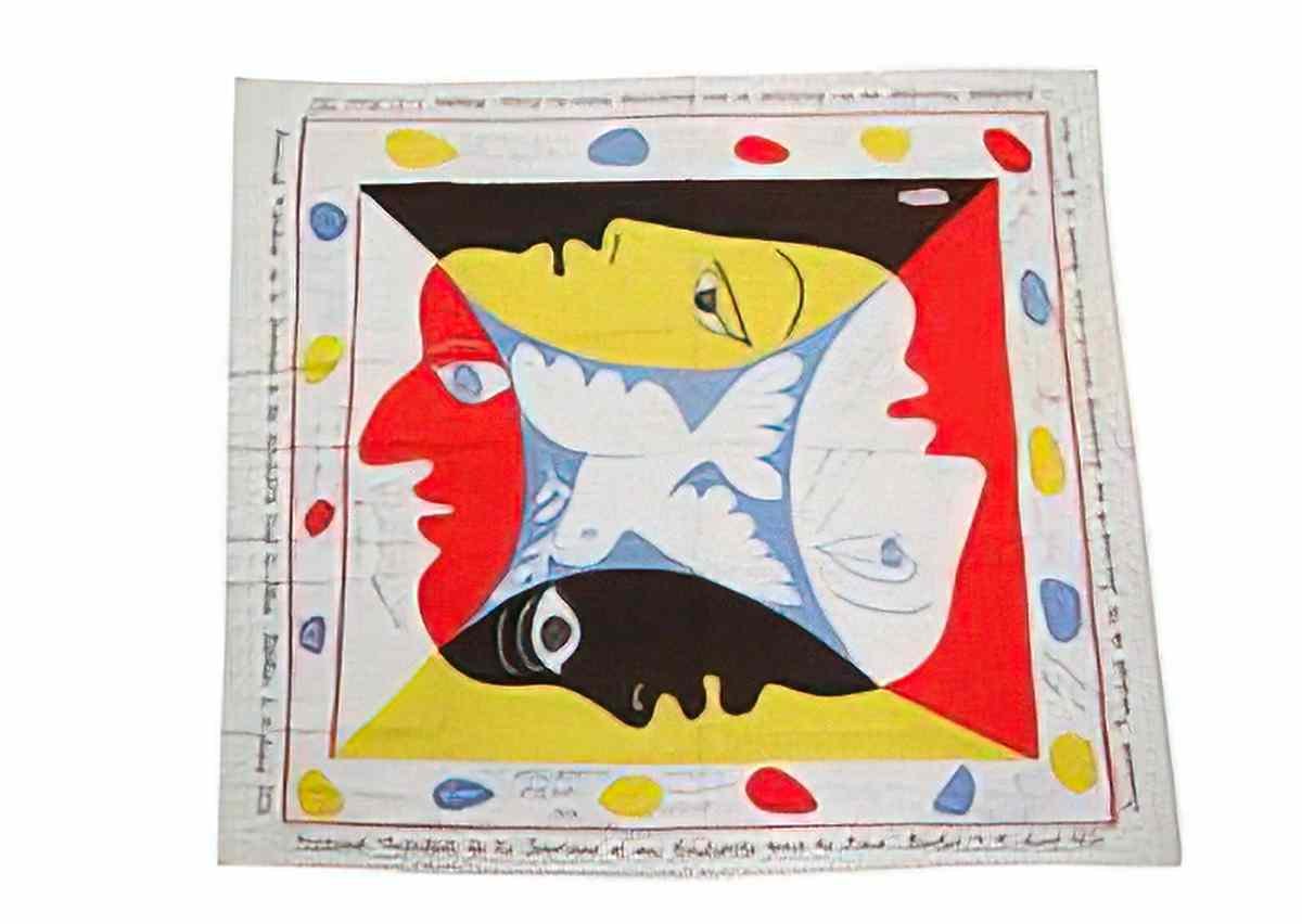 Pablo Picasso commemorative scarf Art A4 Photo Print