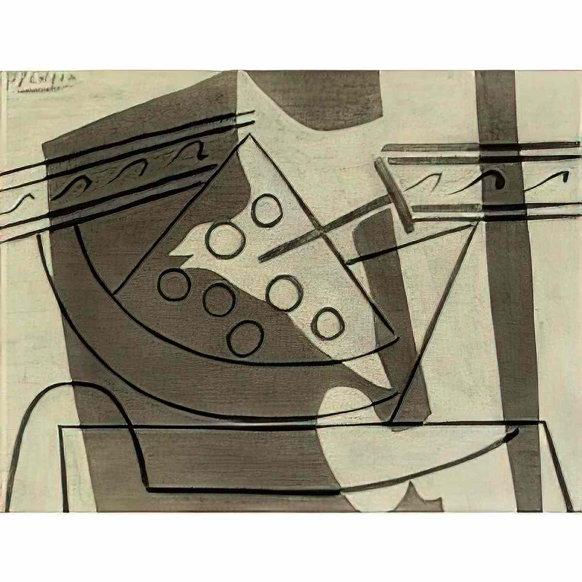 Pablo Picasso compotier avec raisins Art A4 Photo Print