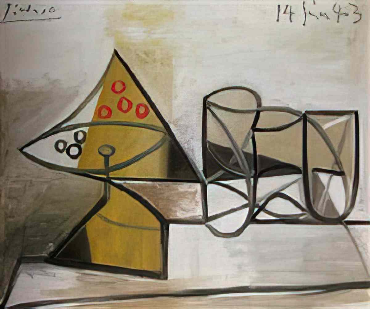 Pablo Picasso compotier et verres Art A4 Photo Print