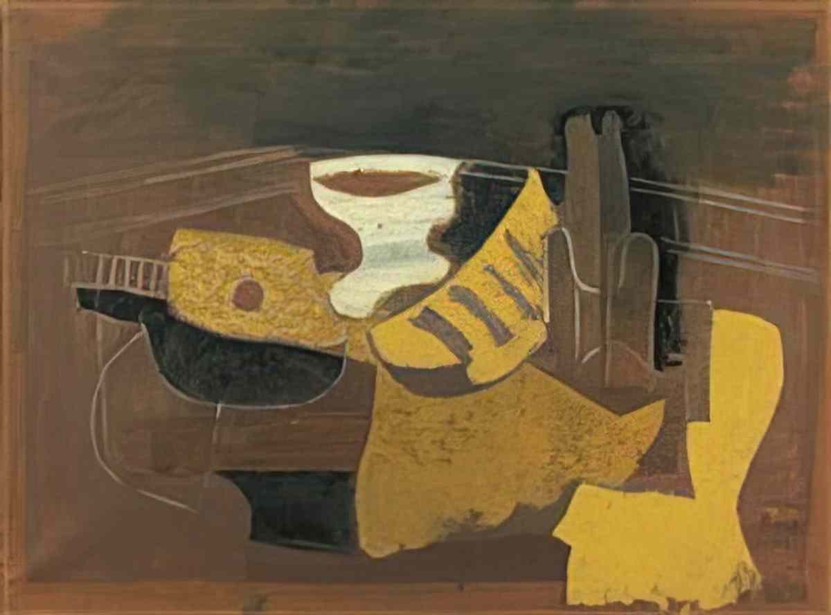 Pablo Picasso compotier, mandoline, partition et bouteille Art A4 Photo Print