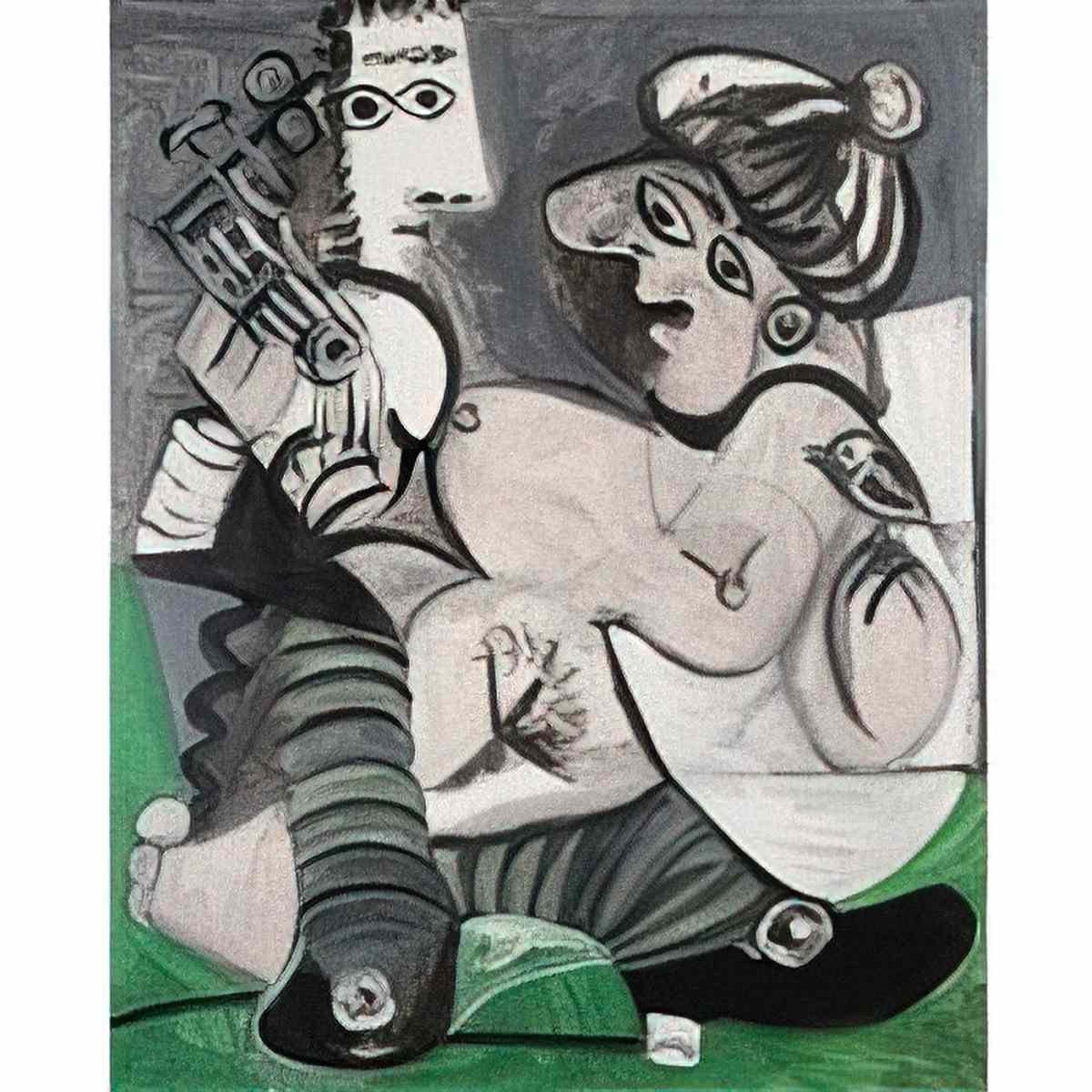 Pablo Picasso couple a la guitare Art A4 Photo Print