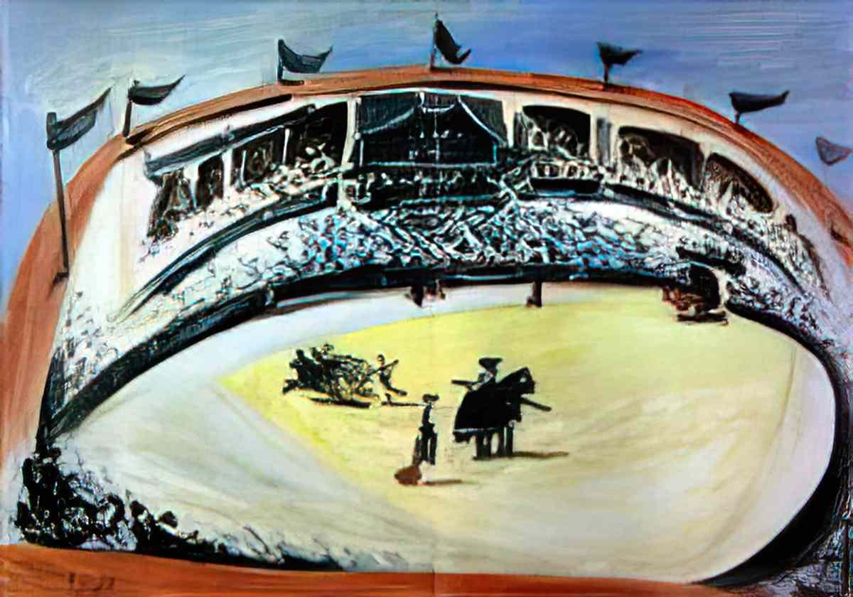 Pablo Picasso course de taureaux (1) Art A4 Photo Print