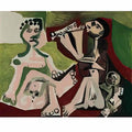 Pablo Picasso deux hommes nus et enfant assis Art A4 Photo Print