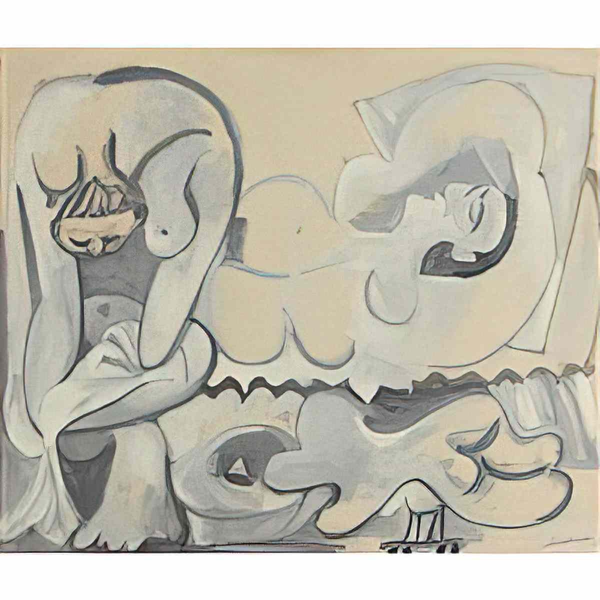 Pablo Picasso deux nus et enfant Art A4 Photo Print