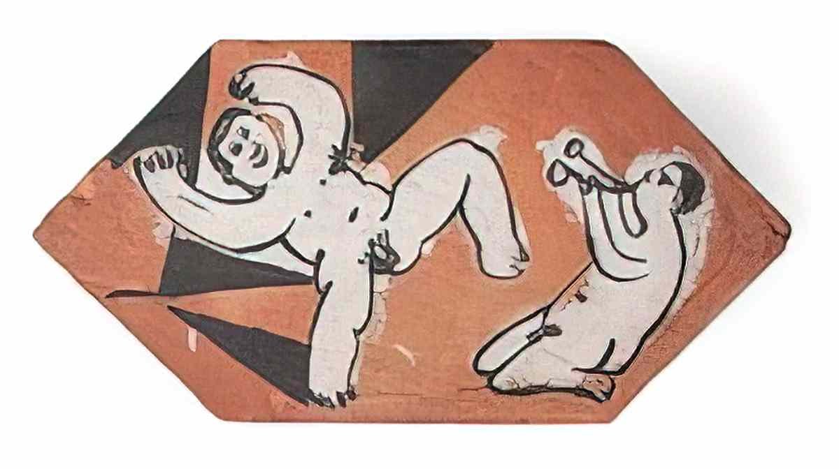 Pablo Picasso deux personnages (2) Art A4 Photo Print