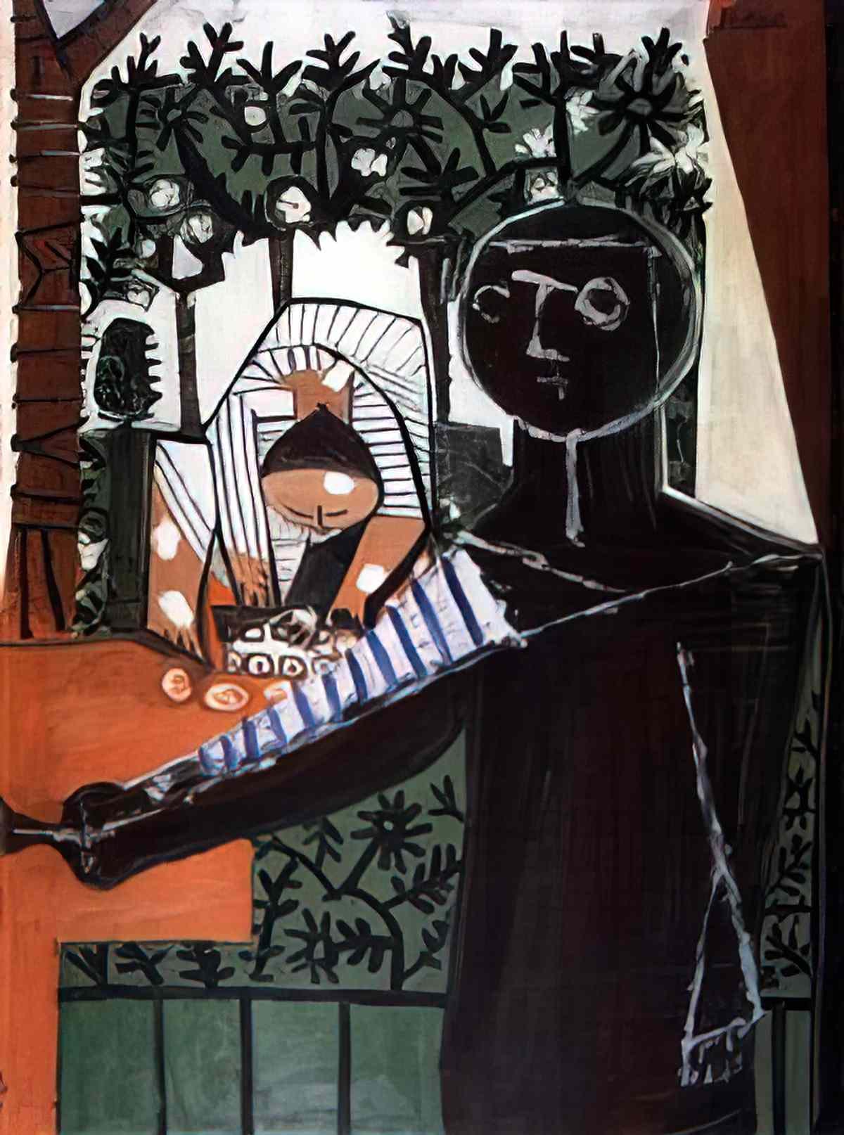 Pablo Picasso devant le jardin Art A4 Photo Print