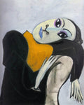 Pablo Picasso dora maar tete penchee au foulard jaune A4 Photo Print